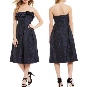 NWT Antonio melani Emmett jacquard strapless dress